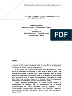 La Politique D'investissement Cadre