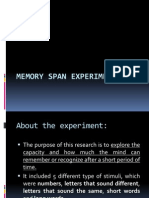 Memory Span Experiment