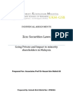 ZCZC Securities Laws: Individual Assignments