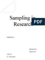 Sampling in Research