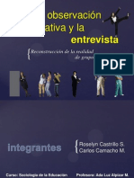 (Expo) La Observación Participativa y La Entrevista