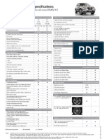 BMW X3 Specification Sheet