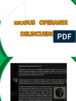 Modus Operandi Delincuencial General