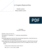 How Computers Represent Data: Number Systems Binary Number System