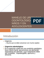 Manejo de Urgencias Odontológicas en Niños y en