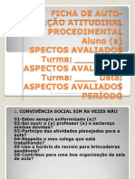 Ficha de Auto-Avaliação Atitudinal e Procedimental