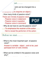 Before We Start .: - Which Kind of Verb Can Be Changed Into A Passive Voice?