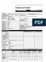 Personal Data Sheet: Q Q Q Q Q