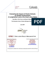 Evaluating The Impact of Charter Schools On Student Achievement: A Longitudinal Look at The Great Lakes States