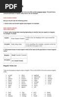 Regular Verbs