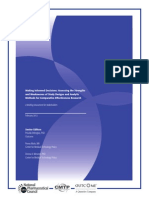 Making Informed Decisions: Assessing Strengths and Weaknesses of Study Designs and Analytic Methods For Comparative Effectiveness Research