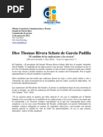 Dice Thomas Rivera Schatz Sobre Alejandro García Padilla "El Candidato de Las Explicaciones y Las Excusas" (Reconocimiento A Yiye Avila "Aviva La Esperanza")