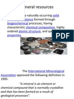 Mineral Resources: Solid Chemical Substance Biogeochemical Chemical Composition Atomic Structure Physical Properties