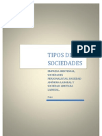 Tipos de Sociedades