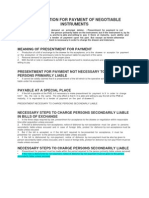 Chapter 6-Presentation For Payment of Negotiable Instruments