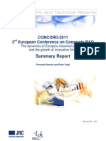 Concord 2011 Summary Report, 3 European Conference On Corporate RyD, 2011