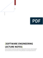 Software Engineering - Lecture Notes