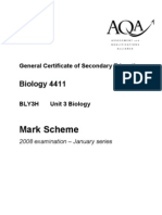 Mark Scheme: Biology 4411