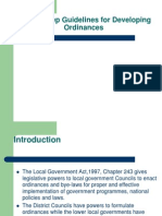 Step by Step Guidelines For Developing Ordinances