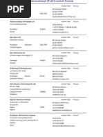 Accredited IWCF Primary Centres - 18-10-2011