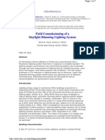 Commissioning of A Daylight Dimming Lighting System