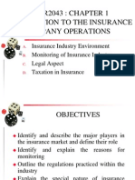 Bwrr2043: Chapter 1 Introduction To The Insurance Company Operations