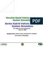 Series Hybrid Vehicle Cooling System Simulation