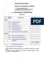 B.E. Mechanical Engineering: Affiliated Institutions Anna University of Technology Chennai