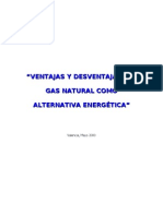 Ventajas y Desventajas Del Gas Natural Como Alternativa Energética