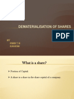 Dematerialisation of Shares