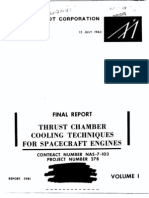 Chamber Cooling Techniques FOR Spacecraft Engines: Thrust