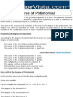 Degree of Polynomial