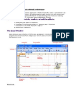 Identifying Basic Parts of The Excel Window