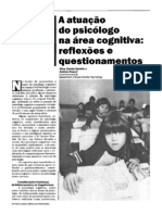 A Atuação Do Psicólogo Na Área Cognitiva - Reflexões e Questionamentos - Spinillo e Roazzi, 1989