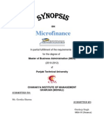 Microfinance: in Partial Fulfillment of The Requirements For The Degree of