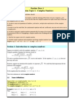 Revision Complex Numbers