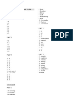 FCE Practice Tests - Answer Key