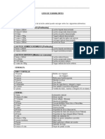 Lista de Equivalentes Modificada