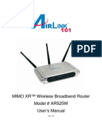 MIMO XR™ Wireless Broadband Router Model # AR525W User's Manual