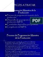 Programación Maestra de La Producción