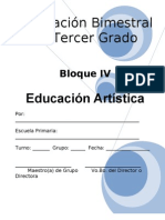 3er Grado - Bloque 4 - Educación Artística