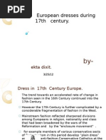 European Dresses During 17th Century.: Ekta Dixit