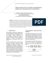 Diseño E Implementación de Un Control PID Discreto para El Control de Velocidad de Un Motor DC