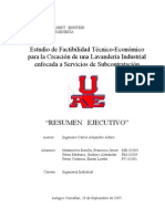 Estudio de Factibilidad Técnico-Económico Lavanderia Industrial