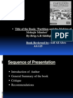 Title of The Book: 'Partition and The Making of Mohajir Mindset' By:Brig:A.R Siddiqi Book Reviewed By: Asif Ali Abro AS:125