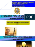 Pedagogia para La Sociedad Del Conocimiento