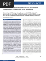 Research: CATCH: A Clinical Decision Rule For The Use of Computed Tomography in Children With Minor Head Injury