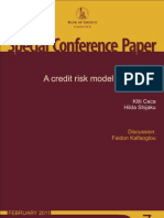 A Credit Risk Model For Albania