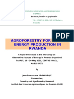 Agroforestry Production For Energy Production in Rwanda