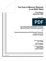 The Cost of Mercury Removal in An IGCC Plant: Final Report September 2002